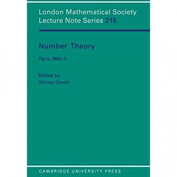 LMS: 215 Number Theory: Paris 1992-3 (London Mathematical Society Lecture Note Series, Band 215