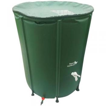 Royal Gardineer Faltregentonne 500 l – 620 GSM-PVC, Deckel, Schlauchanschluss