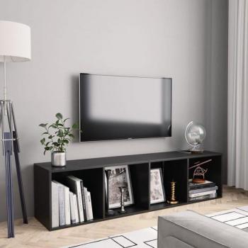 Bois d'Ingénierie Meuble TV Noir