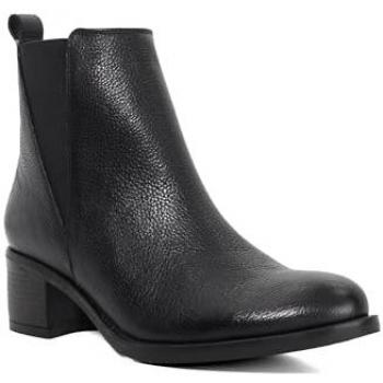 Women’s Dune London Prides Black Leather Ankle Boot, Size 5