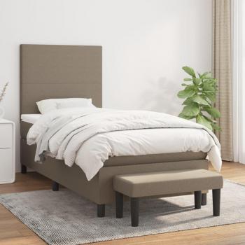 VidaXL Boxspringbett 90x190 cm Taupe mit Matratze