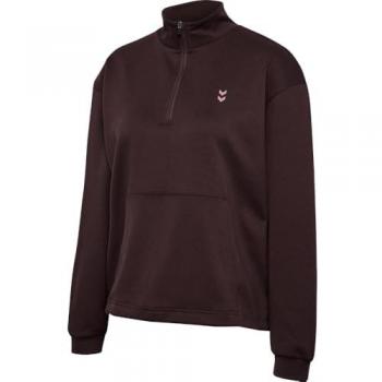 Felpa Donna Hummel Soft con Cerniera Parziale