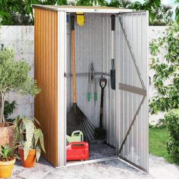 Prolenta Premium abri de jardin marron acier 118,5×97×209,5 cm