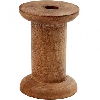 Retro-Holzspule H = 70 mm, D = 30 + 48 mm – 10‑Pack (Ref. 56469)
