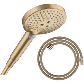 Pommeau Raindance EcoSmart 120 S – 3 jets, finition bronze brossé, flex. 160 cm