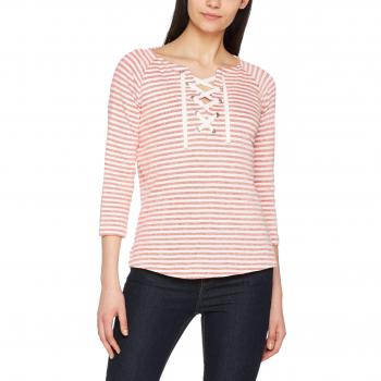 TOM TAILOR Denim Damen Sweatshirt Lacing, Rot (Bright Red), XS
