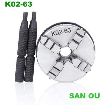 Mandril Mini Torno 4 Mandíbulas M14 Rosca 63mm con Varillas Bloqueo