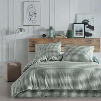 Parure de lit Vichy 140x200 Vert Menthe