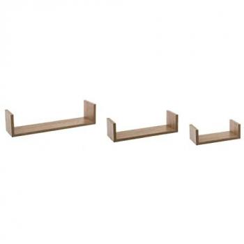 Estantes de Pared en MDF con Efecto Roble Natural