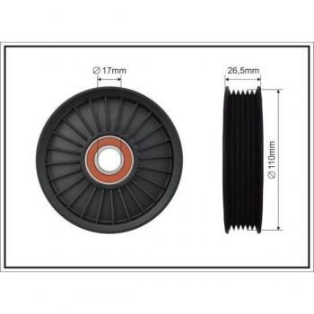 V-Rib Pulley for Deflection/Guide – CAFFARO 500572