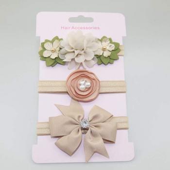 Accesorios de cabello para niña, cintas con lazo y flor