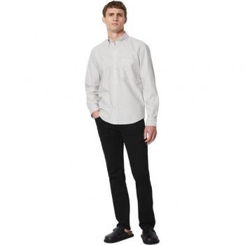 Slim Fit Freizeithemd mit Button-Down-Kragen in Beige