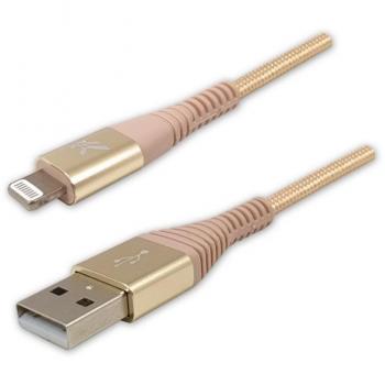 Datový kabel Swissten s Lightning konektorem a textilním designem, černý