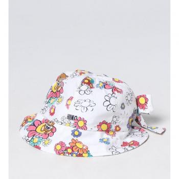 Cappello Bianco per Neonati Moschino in Cotone Taglia 46