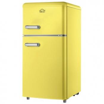 DCG FRIGO MF100YCDP GIALLO RETRO'(E) h-p-l 86,4x48,9x45,100 lt, DESIGN RETRO' COLORE GIALLO