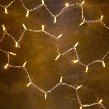 Kopplbare Pro Connect Warmweiß-LED-Lichterkette – 40 m, 400 LEDs, weißes Kabel