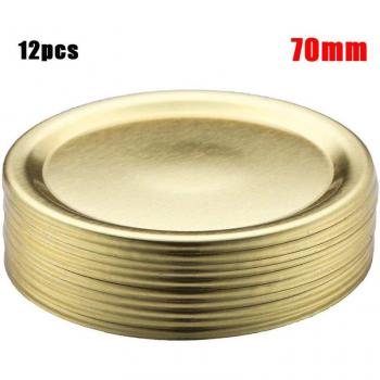 Mason Jar Canning Lids 12pcs Reusable 70mm