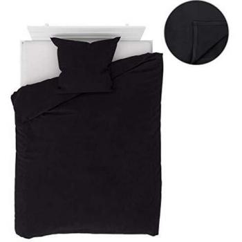 Parure de lit tout-en-un – Couette, housses d’oreiller, taies et draps, molleton anthracite (155x