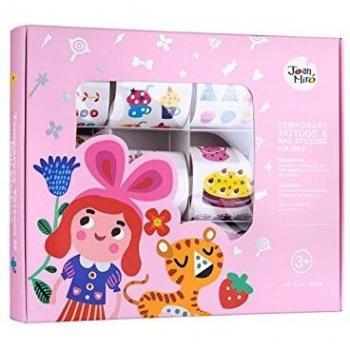 Joan Miro Kids Jungle Safari Temporary Tattoos and Nail Stickers