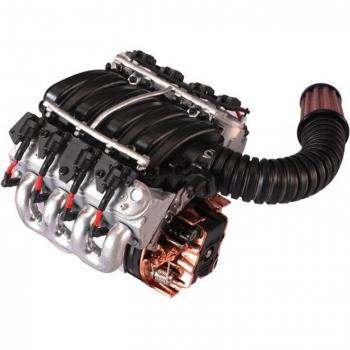 1/10 Scale V8 6.2L Engine Cover with Radiator Fan for TRX4 Jeep RC Car