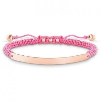 Thomas Sabo Ladies' Pink Heart Rose Love Bridge Bracelet (Size: 13-19 cm, Style Number: LBA0048-597-9-L19V)