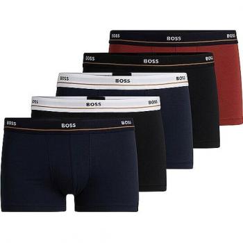 Boxer BOSS 5 unità con logo blu rosso nero