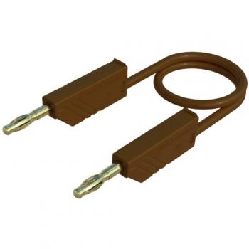 Cordon de mesure Banane mâle 4 mm 1 m marron