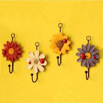 Ganchos Decorativos de Resina en Forma de Mariquita