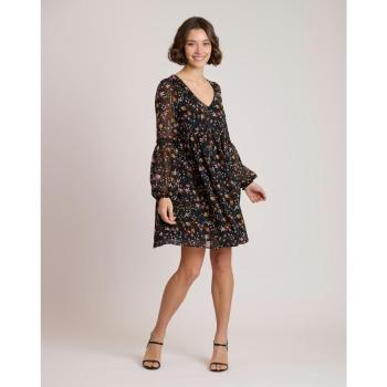 Naf Naf Vestido de Manga Larga con Diseño Floral
