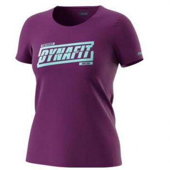 T-shirt technique Dynafit Graphic Co Femme manches courtes violet/tabloïde