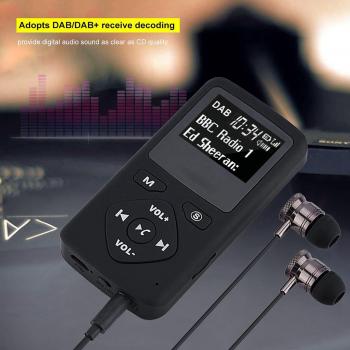 Mini-Radio Numérique DAB/DAB avec Technologie Bluetooth 4.0 et Mini-Écouteurs Intégrés