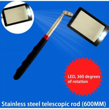 Portable Telescoping Inspection Mirror with LED Lighting