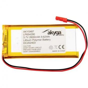 Pack Batterie LiPo 3,7 V 2600 mAh – Modèle LP654290 (Akyga)