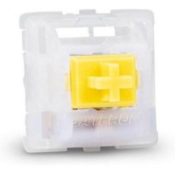 Gateron CAP V2 Milky Yellow Switches, 35 piezas, Amarillo/Transparente