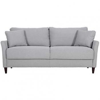 MILIBOO 3-Sitzer Sofa MEDLEY in hellgrauem Stoff mit Stauraum
