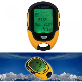 Altimètre multifonction FR500 avec écran LCD et boussole pour camping
