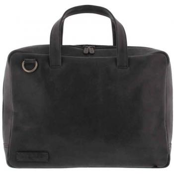 Plevier Pure Leder-Aktentasche – 37 cm, Schwarz