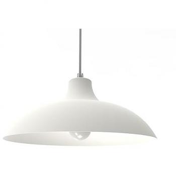 LUMICOM Parigina Lámpara Colgante: 1 E27, 42 W, Metal Blanco Mate, 30 cm de Diámetro
