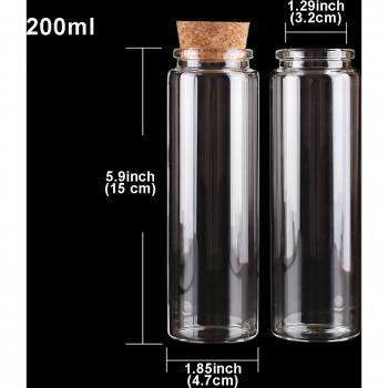 6 Assorted Glass Jars with Corks