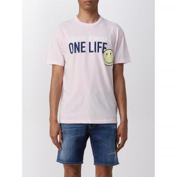 T-shirt Dsquared2 One Life One Planet Smiley Rosa S