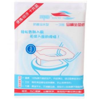 Protector de inodoro desechable, 10 unids/bolsa, para camping y viajes