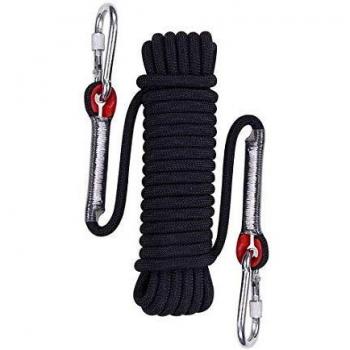 High-Strength Black Climbing Rope for Rescue and Hiking