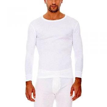 Men's White Thermal Long Sleeve T-Shirt