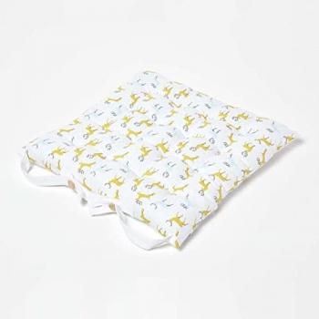 Homescapes Grey Seat Pads 40 x 40 cm Christmas Stag Chair Cushions