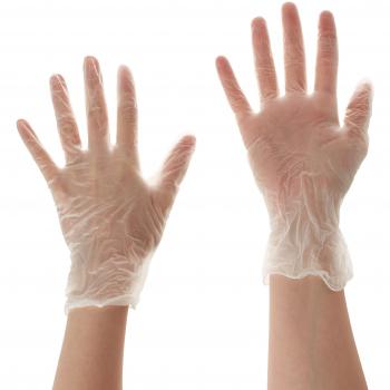 Handsafe Powder-Free Vinyl Gloves Small Clear Pack of 100 GN65