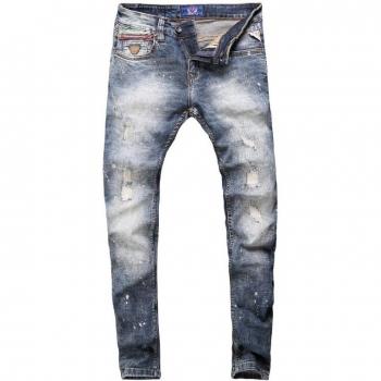 Retro Wash Slim Fit Jeans for Men