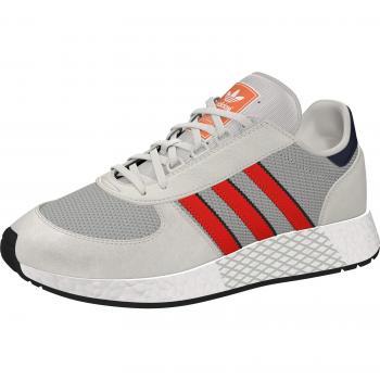 Adidas Marathon Tech Aktiv: Weiß & Orange, Marinefarben, 43 Schnürung