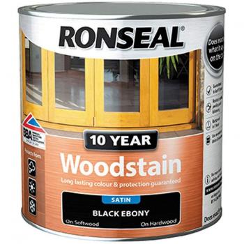 Ronseal 10 Year Woodstain Ebony 750ml RSL10WSEB750