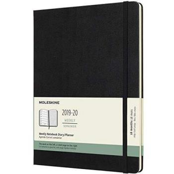 Moleskine Academic Diary with Hard Cover, Elastic Closure in Black Color