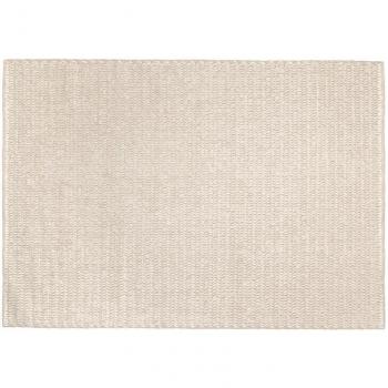 Alfombra Rectangular Beige 160x230 cm de Lana